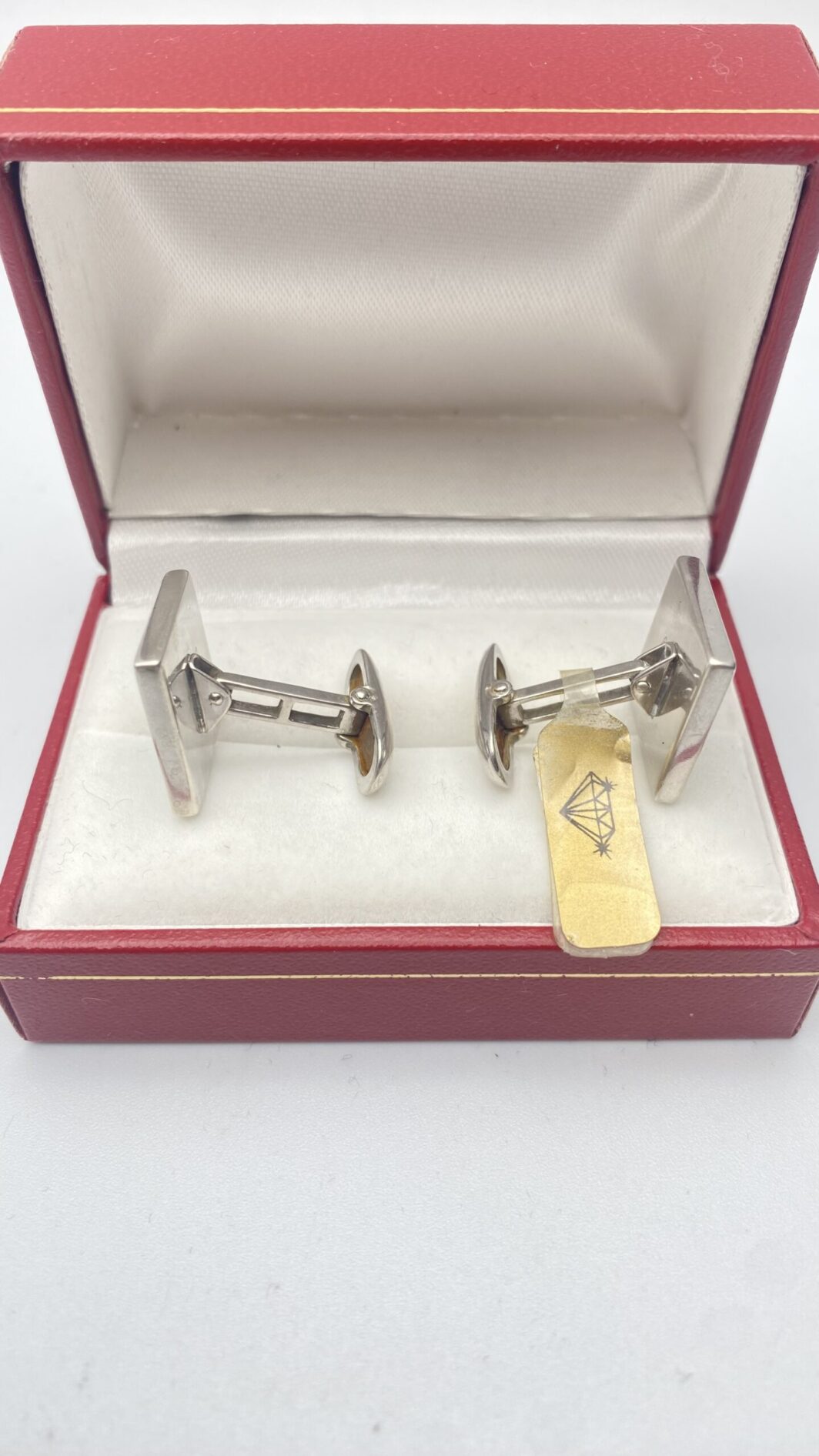 PAIO DI GEMELLI VINTAGE IN ARGENTO 925 E SMALTI COLOR TURCHESE E VERDE ACQUA - immagine 4