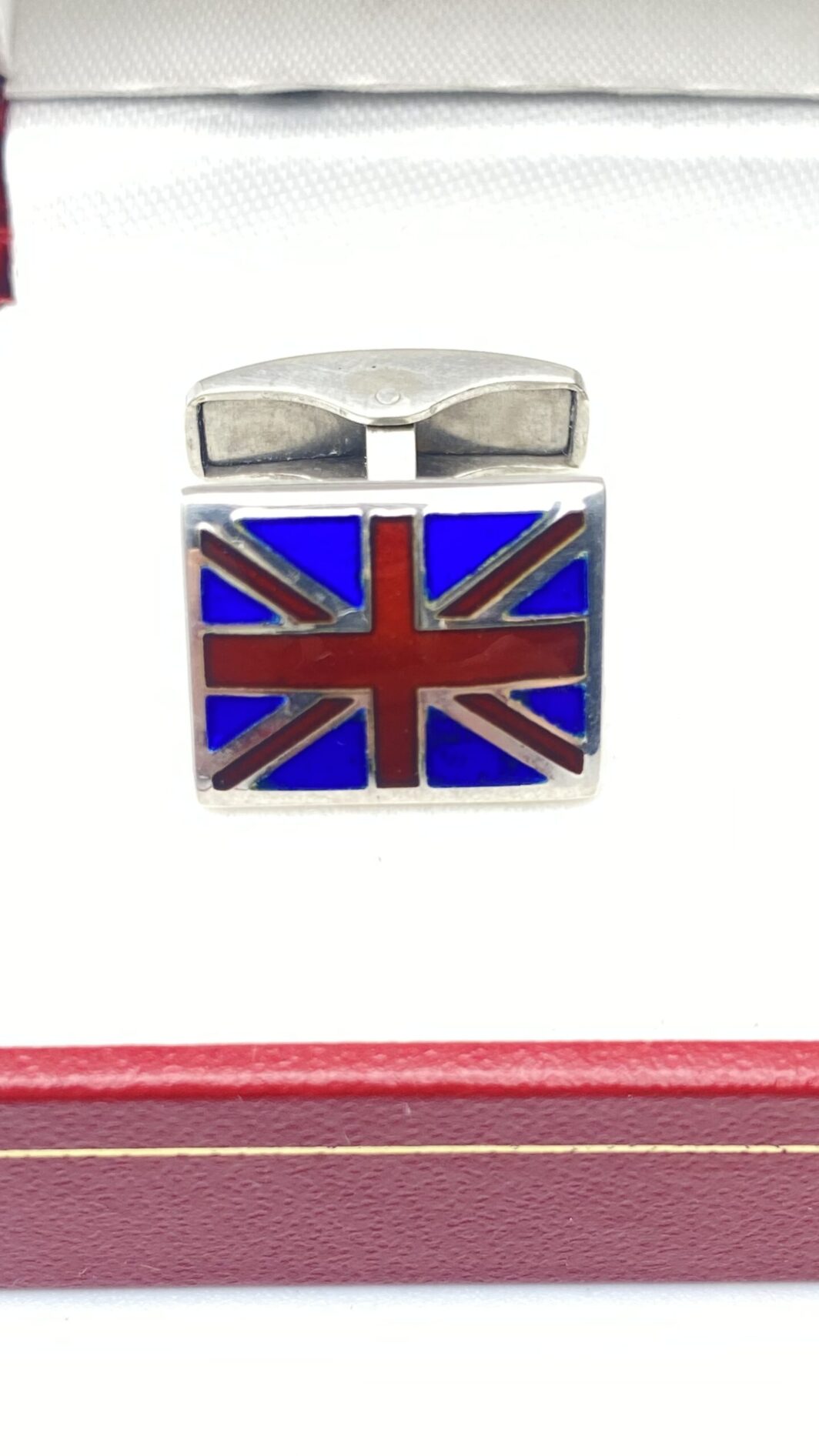 PAIO DI GEMELLI IN ARGENTO E SMALTI, CON BANDIERA BRITANNICA - immagine 4