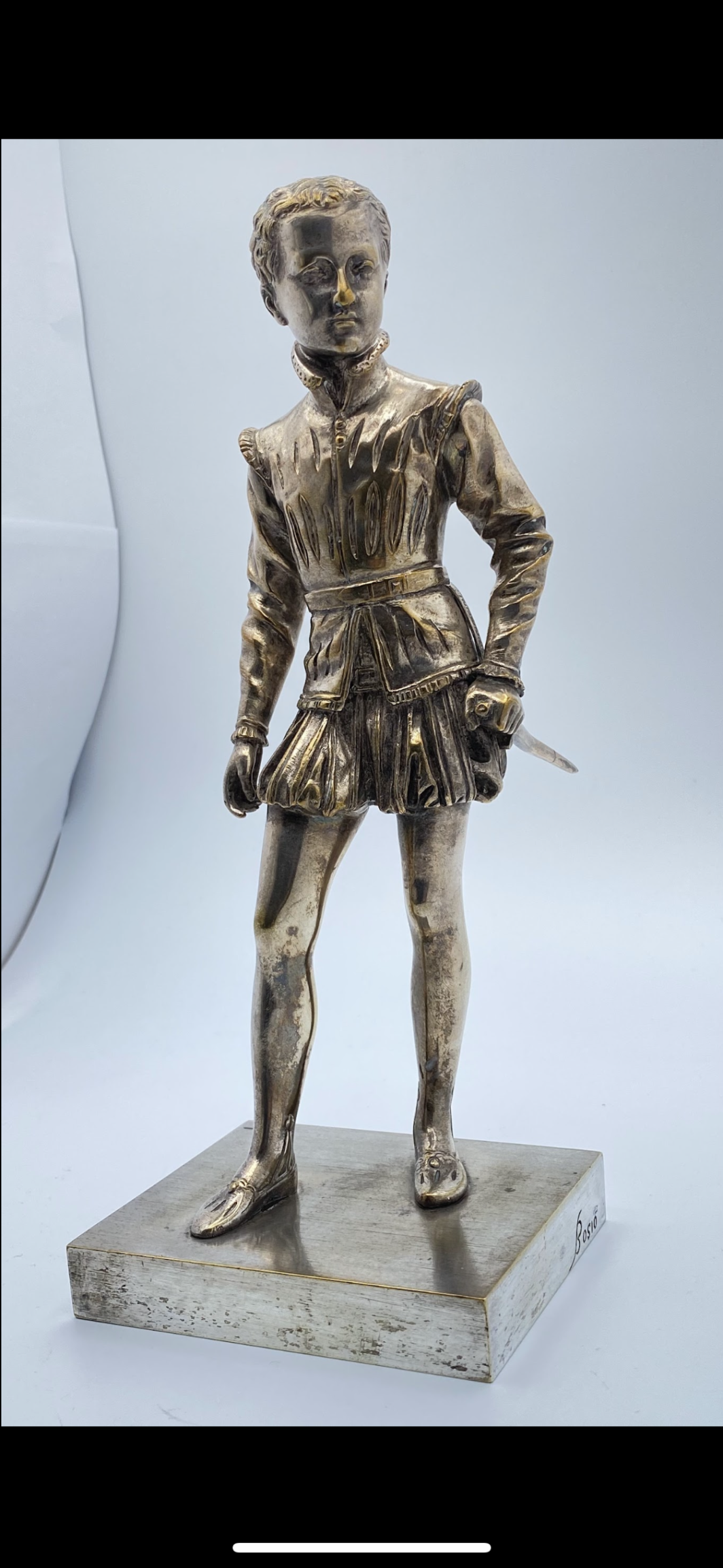 D’APRÈS FRANÇOIS JOSEPH BOSIO. GIOVANE ENRICO IV IN BRONZO ARGENTATO - immagine 10