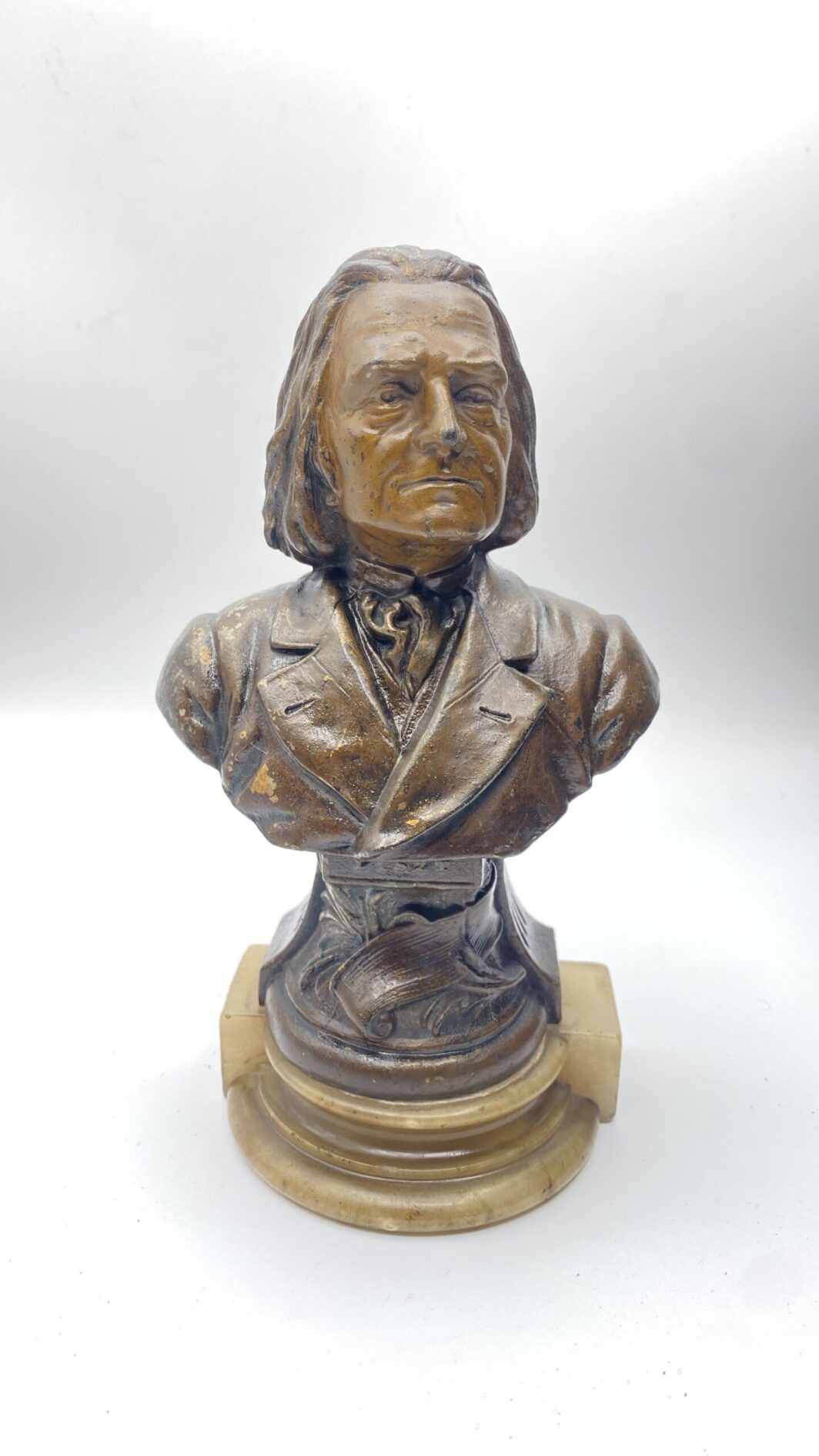 LISZT MEZZOBUSTO IN ANTIMONIO. FRANCIA XIX sec.
