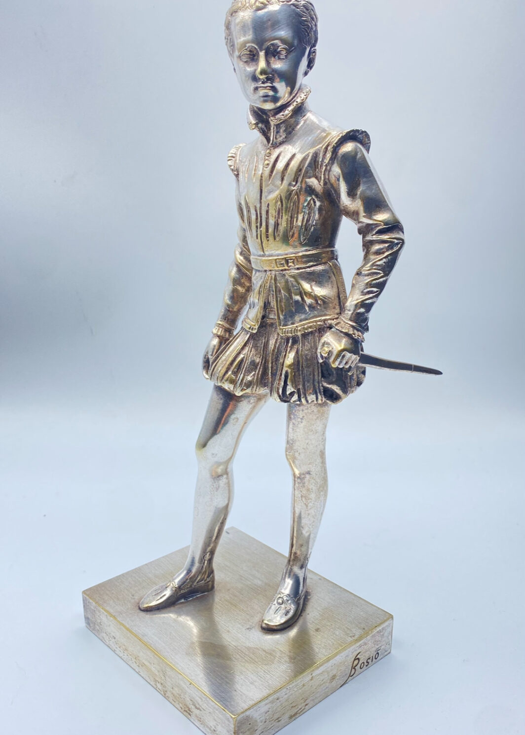 D’APRÈS FRANÇOIS JOSEPH BOSIO. GIOVANE ENRICO IV IN BRONZO ARGENTATO