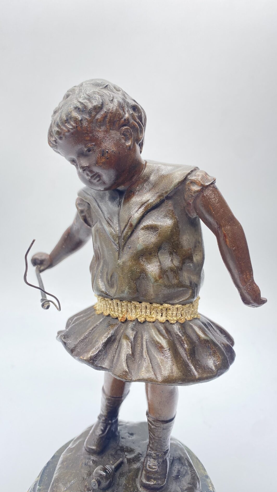 BAMBINA CHE GIOCA CON LA TROTTOLA. RUFFONY (1846-1925) - immagine 17