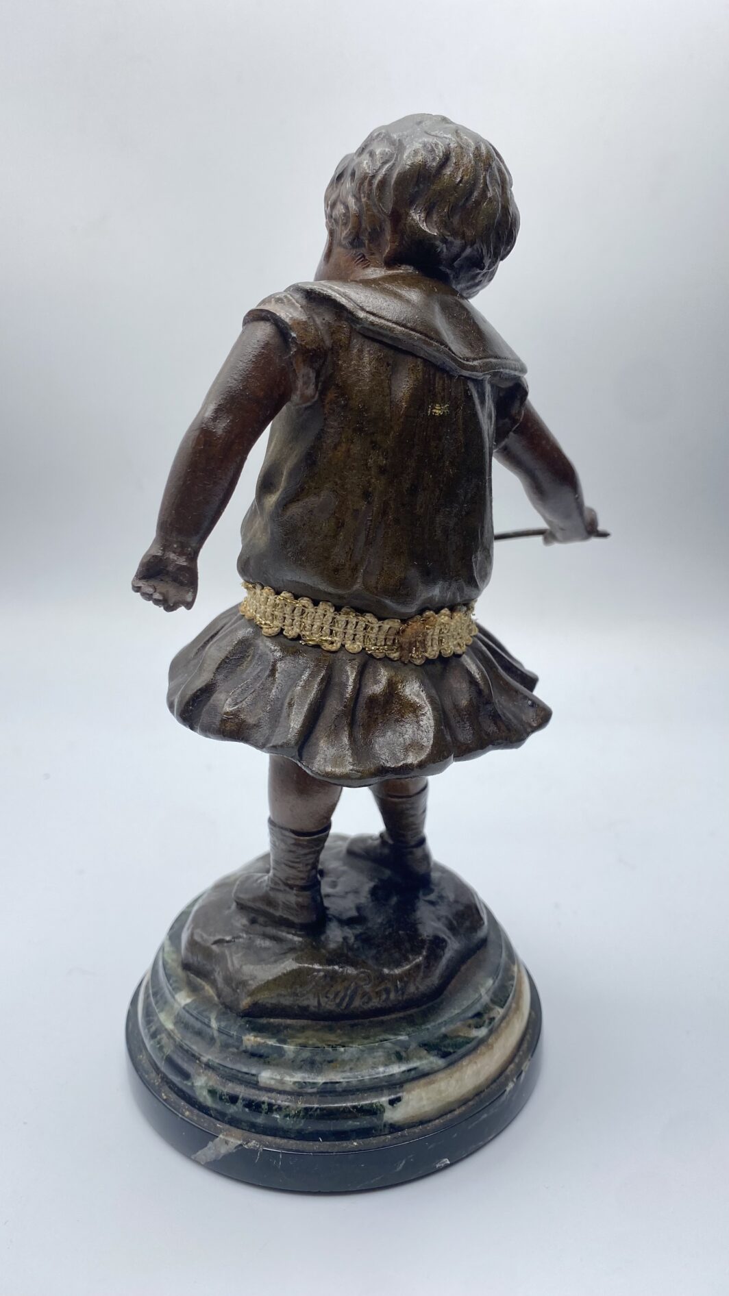 BAMBINA CHE GIOCA CON LA TROTTOLA. RUFFONY (1846-1925) - immagine 11