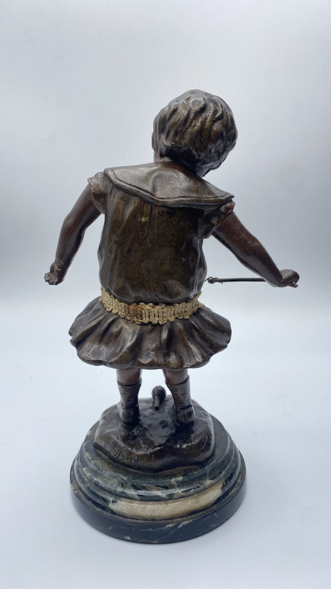 BAMBINA CHE GIOCA CON LA TROTTOLA. RUFFONY (1846-1925) - immagine 10