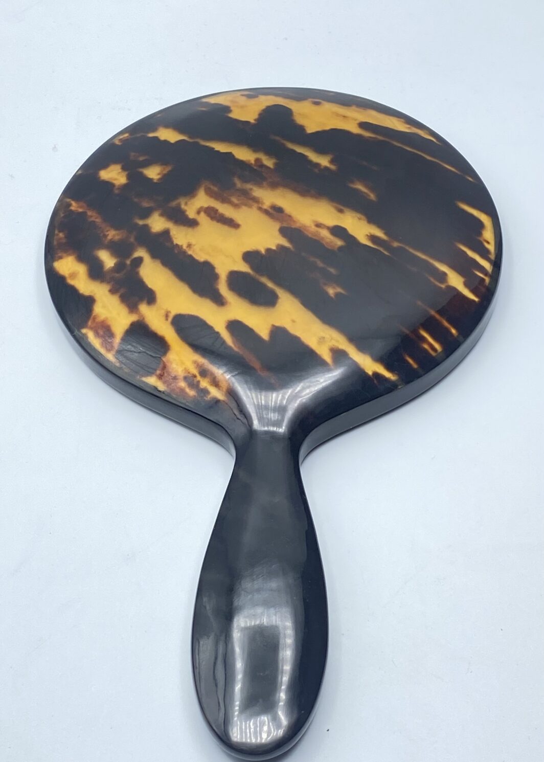 SPECCHIO VINTAGE IN BACHELITE TARTARUGATA. ITALIA, ART DECO, ANNI ‘20/‘30