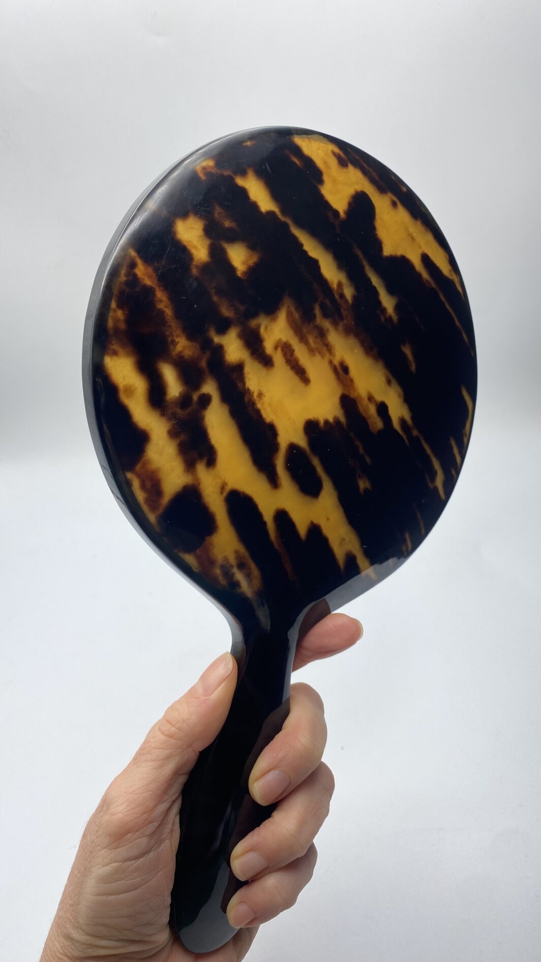 SPECCHIO VINTAGE IN BACHELITE TARTARUGATA. ITALIA, ART DECO, ANNI ‘20/‘30 - immagine 6