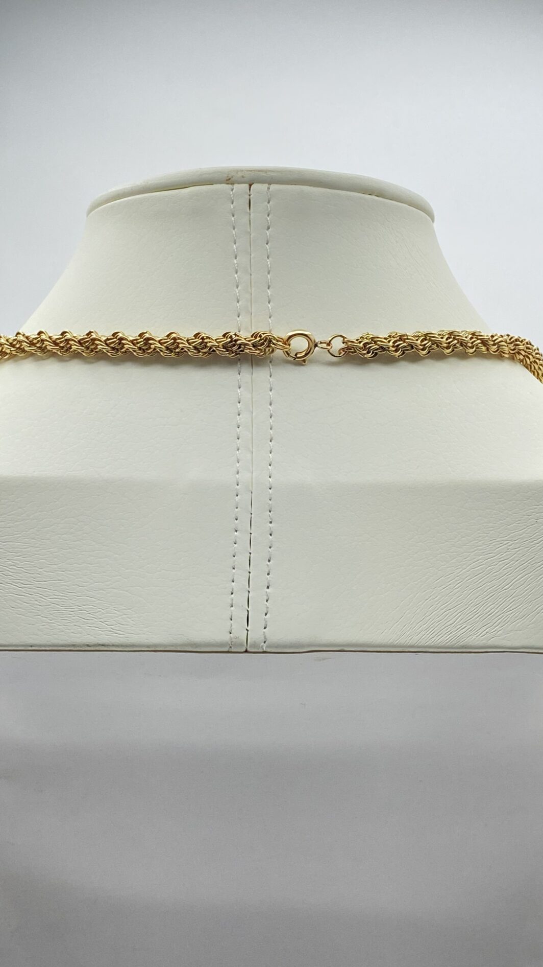 BELLISSIMA COLLANA VINTAGE A TORCHON, IN METALLO GOLDTONE.  ANNI ‘80. - immagine 5