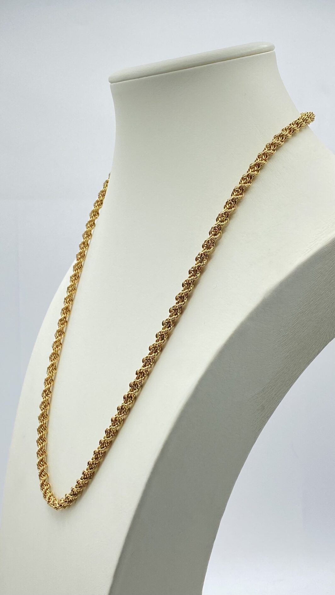 BELLISSIMA COLLANA VINTAGE A TORCHON, IN METALLO GOLDTONE.  ANNI ‘80. - immagine 4