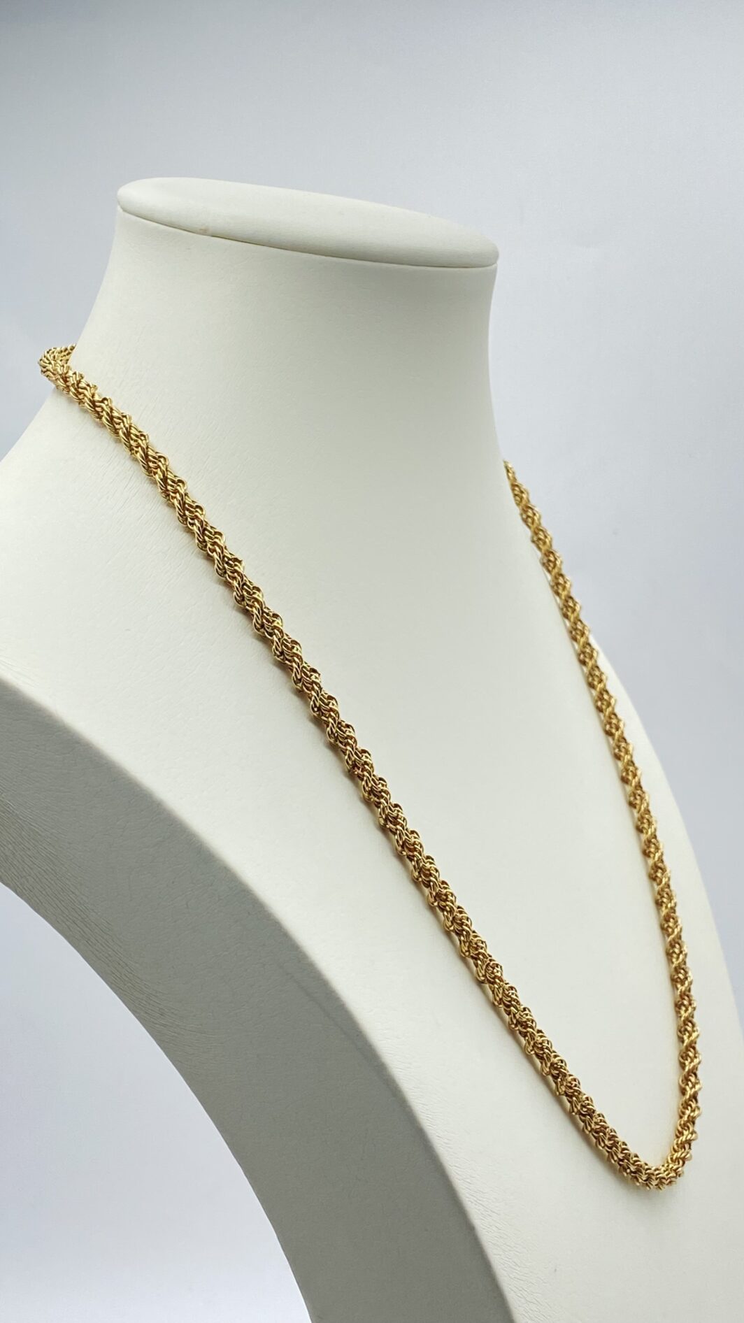BELLISSIMA COLLANA VINTAGE A TORCHON, IN METALLO GOLDTONE.  ANNI ‘80. - immagine 3