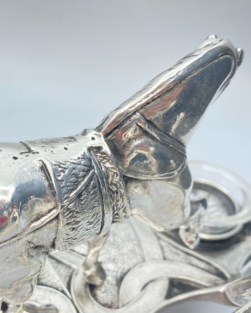 CALAMAIO ART NOUVEAU IN BRONZO ARGENTATO. FINE XIX sec. - immagine 23