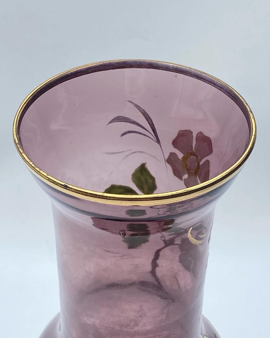 LEGRAS(1839-1916). VASO ART NOUVEAU CON DECORAZIONE A SMALTO CON ROSE CANINE. - immagine 9