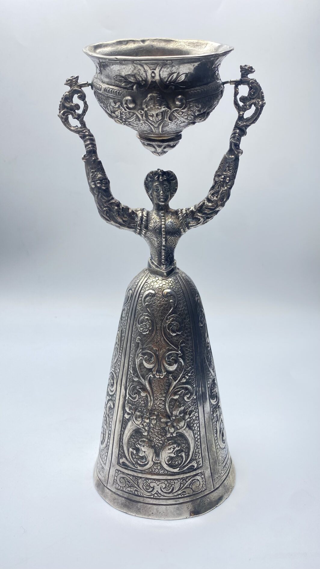 GRANDE COPPA DELL’AMORE IN ARGENTO. AUSTRIA UNGHERIA 1760 ca. - immagine 20