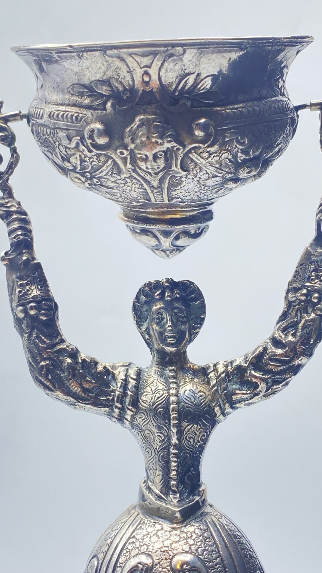 GRANDE COPPA DELL’AMORE IN ARGENTO. AUSTRIA UNGHERIA 1760 ca. - immagine 18