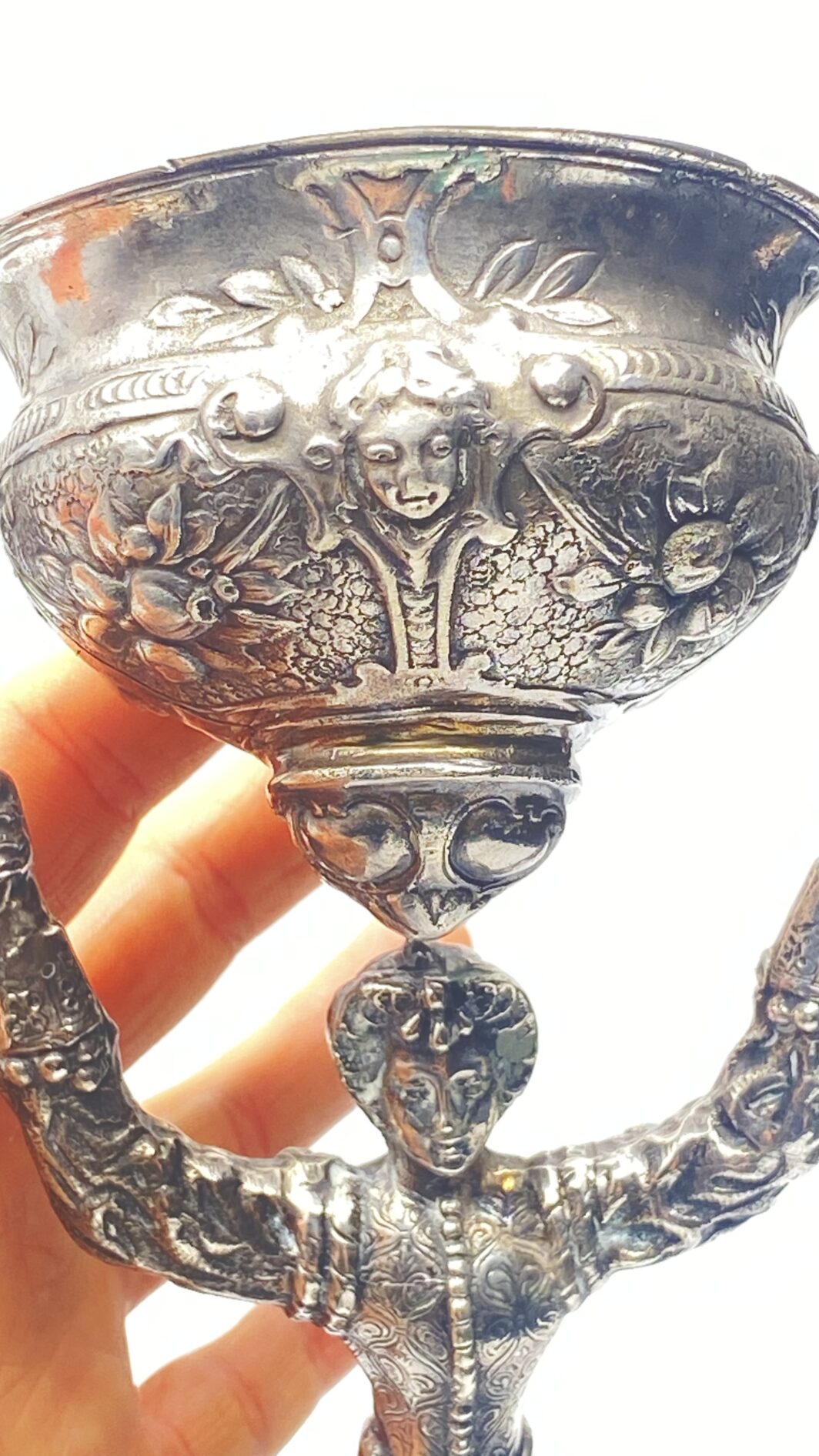 GRANDE COPPA DELL’AMORE IN ARGENTO. AUSTRIA UNGHERIA 1760 ca. - immagine 17