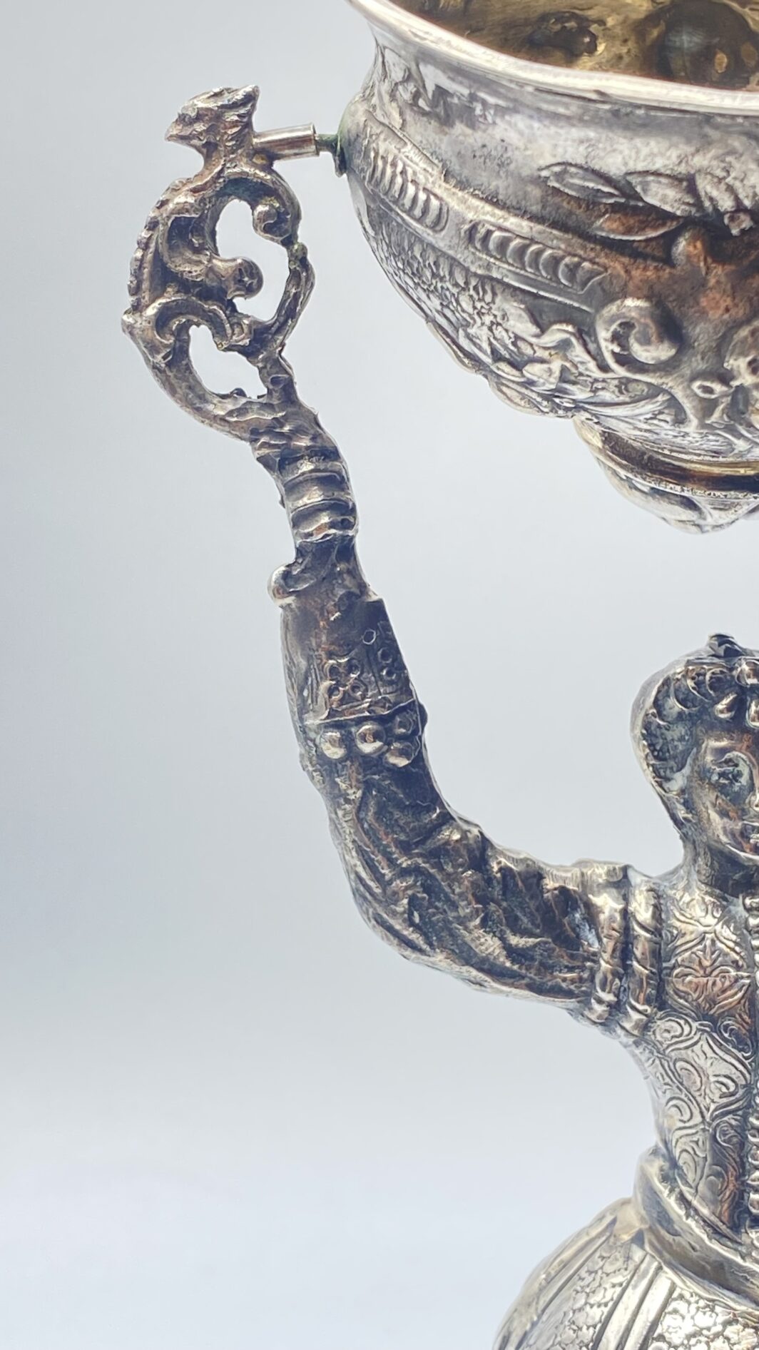 GRANDE COPPA DELL’AMORE IN ARGENTO. AUSTRIA UNGHERIA 1760 ca. - immagine 13
