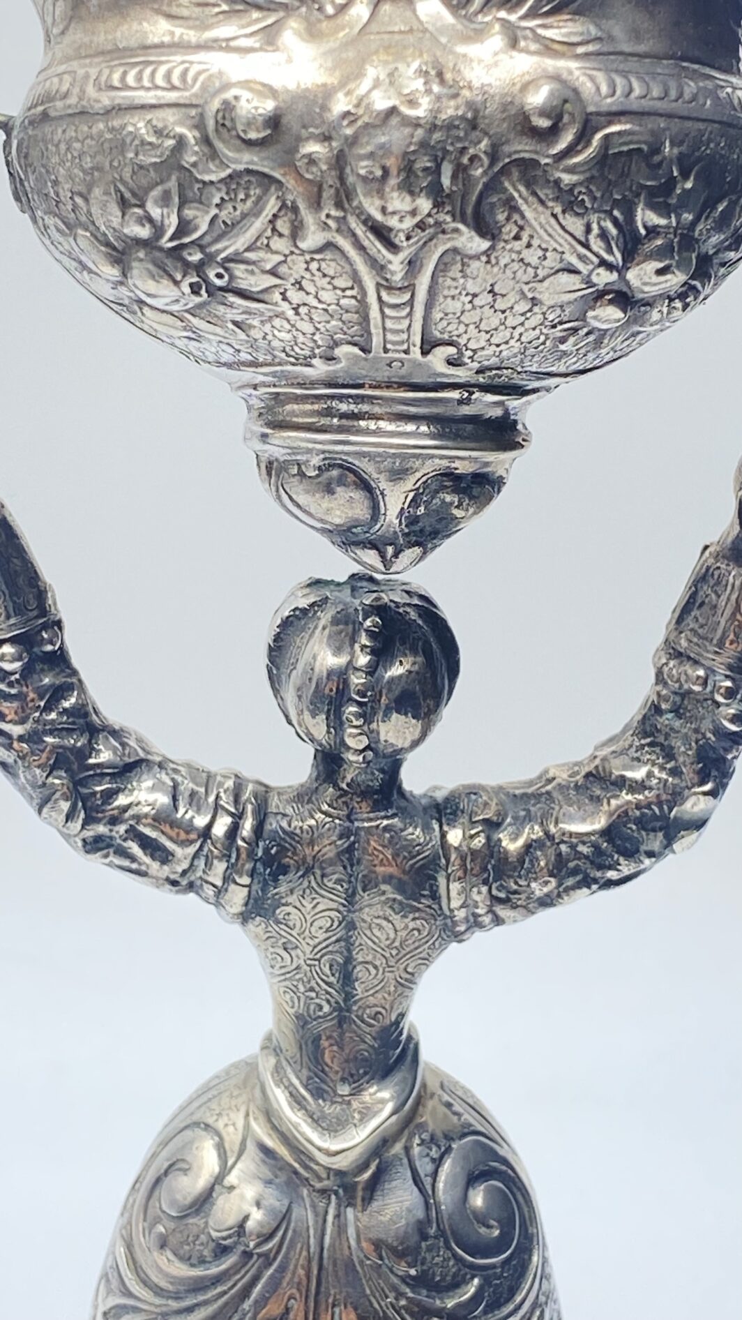 GRANDE COPPA DELL’AMORE IN ARGENTO. AUSTRIA UNGHERIA 1760 ca. - immagine 11