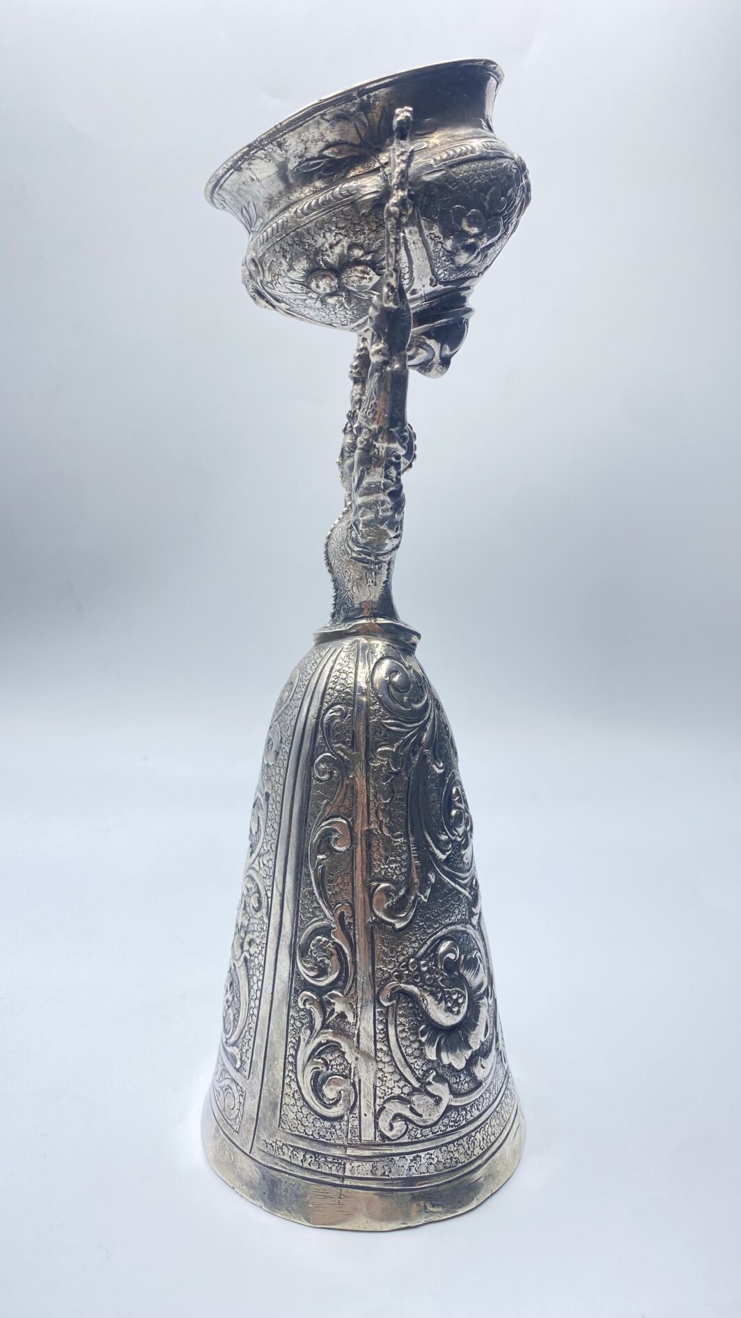 GRANDE COPPA DELL’AMORE IN ARGENTO. AUSTRIA UNGHERIA 1760 ca. - immagine 6