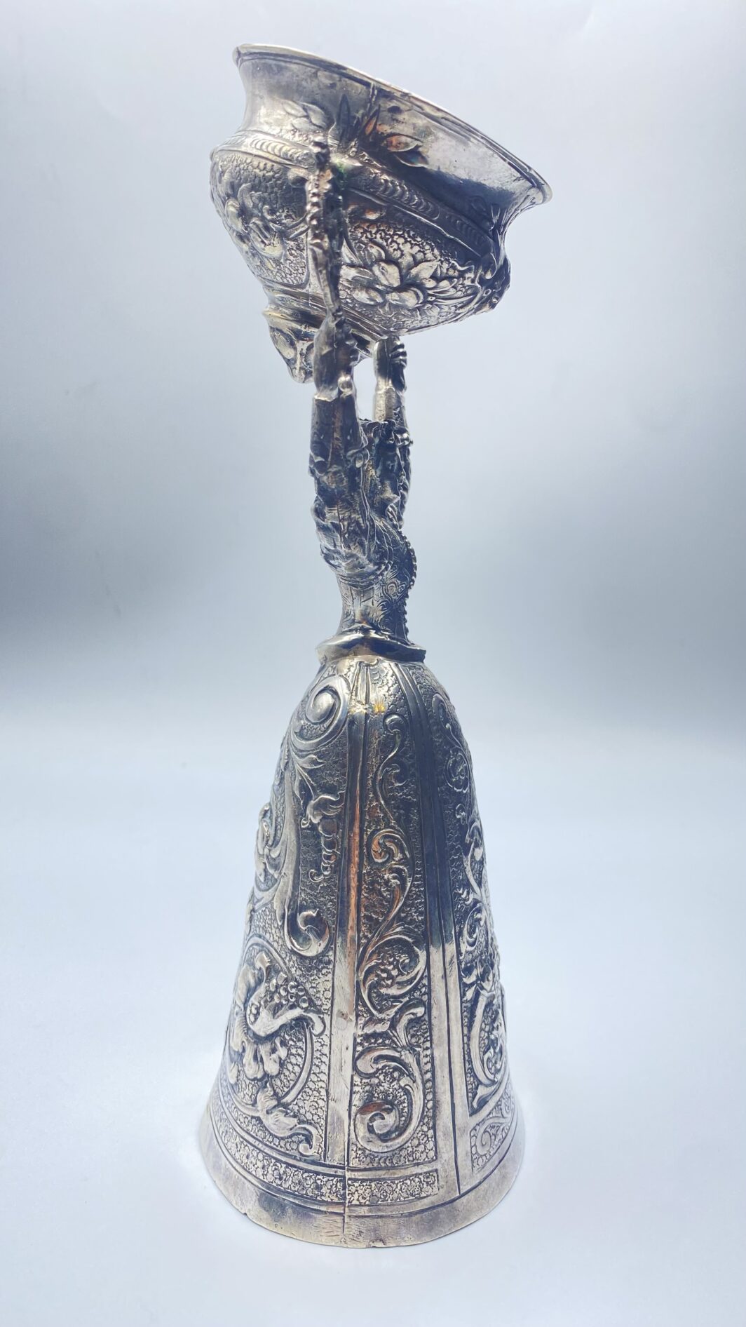 GRANDE COPPA DELL’AMORE IN ARGENTO. AUSTRIA UNGHERIA 1760 ca. - immagine 5