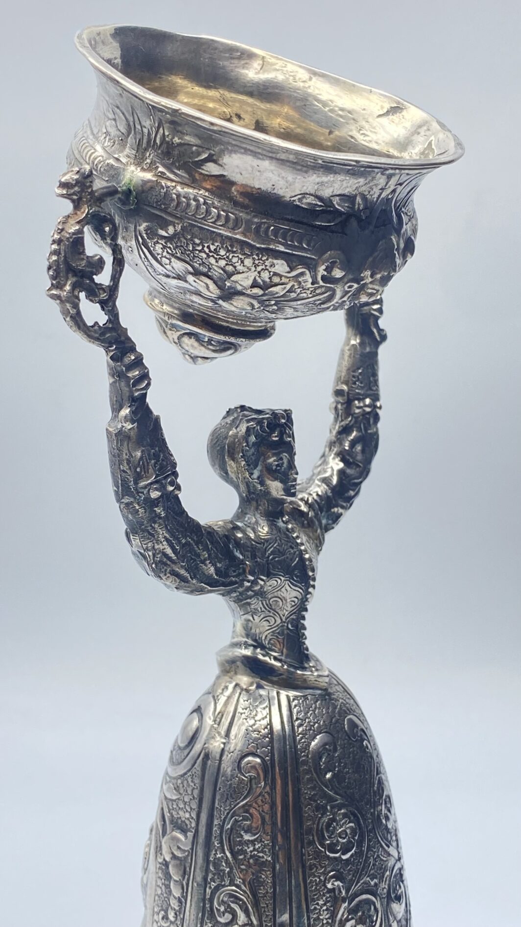 GRANDE COPPA DELL’AMORE IN ARGENTO. AUSTRIA UNGHERIA 1760 ca. - immagine 3