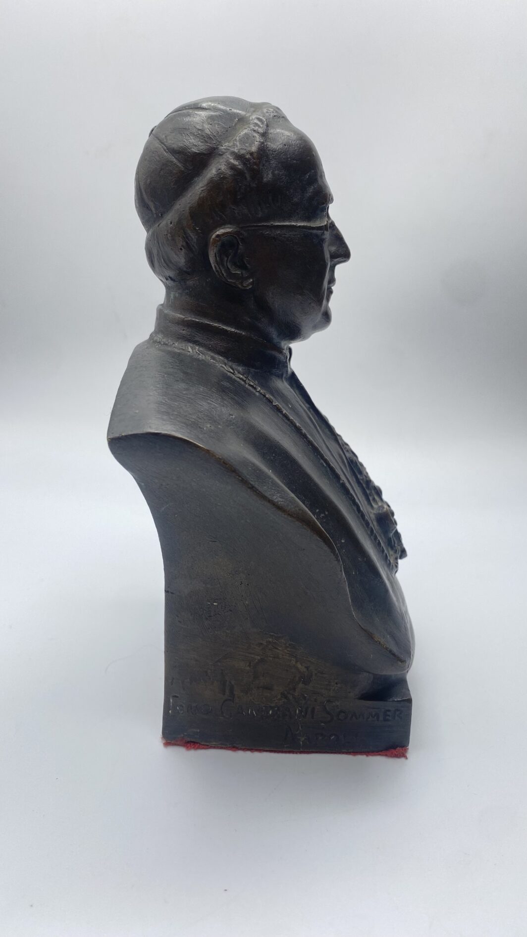 MEZZOBUSTO IN BRONZO, RITRATTO DI PAPA PIO XI. FONDERIE CANDIANI SOMMERS, 1925/1930 - immagine 5
