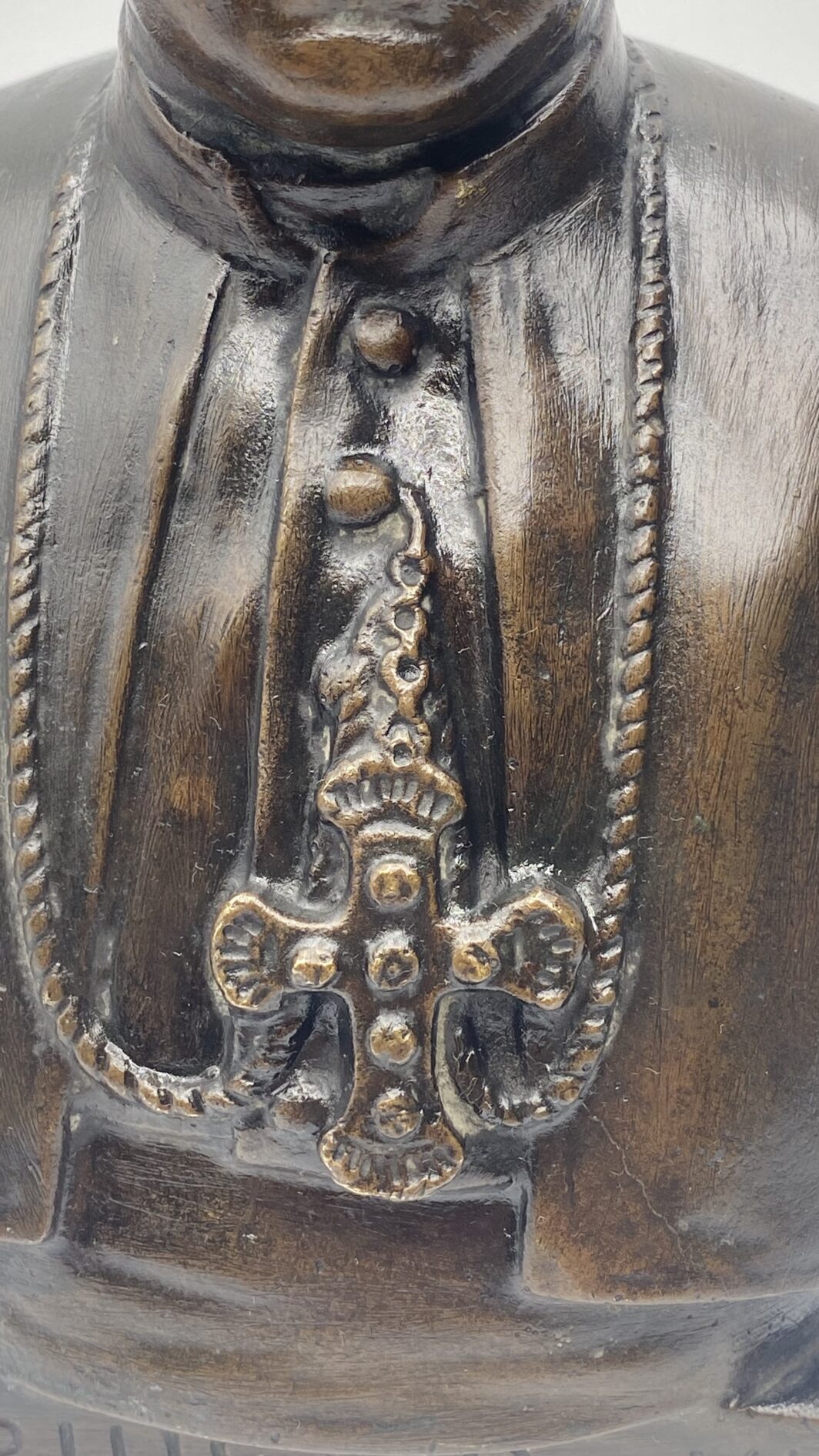 MEZZOBUSTO IN BRONZO, RITRATTO DI PAPA PIO XI. FONDERIE CANDIANI SOMMERS, 1925/1930 - immagine 13