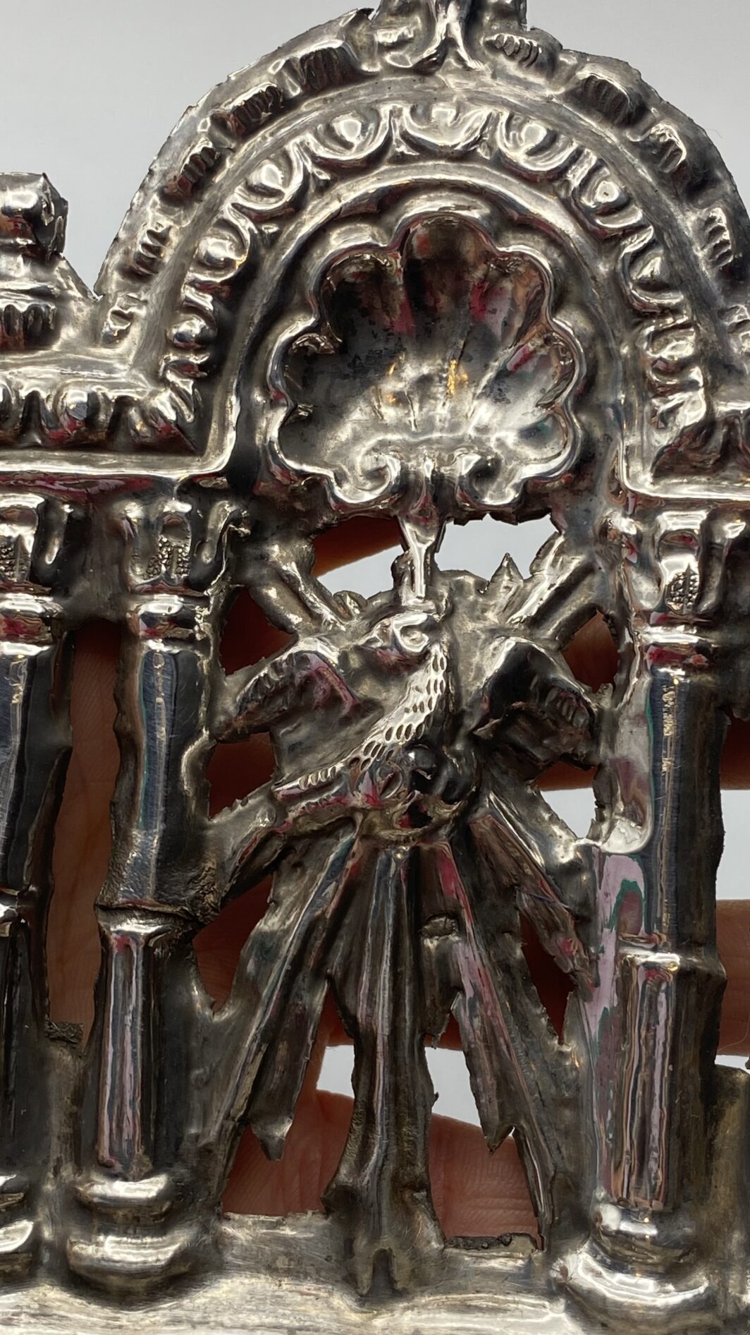 STRAORDINARIA ACQUASANTIERA IN ARGENTO. NAPOLI, FINE ‘700 - immagine 6