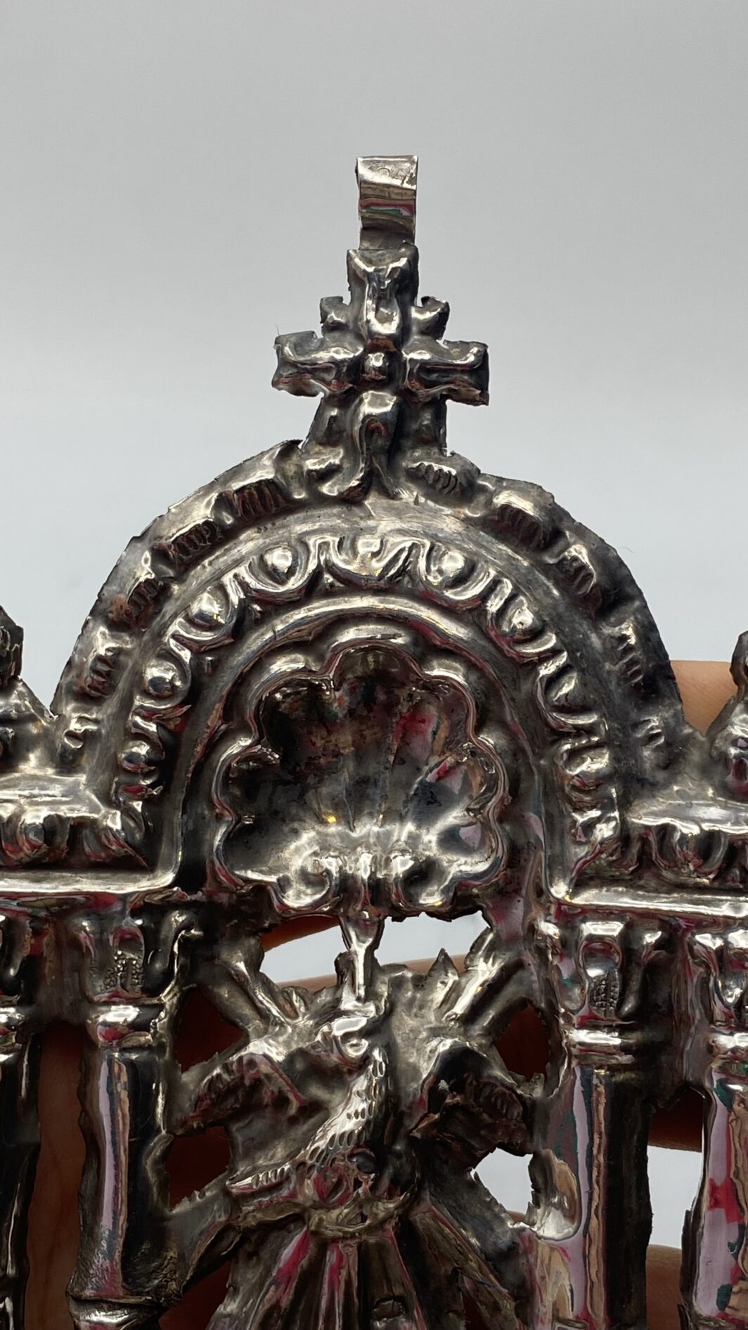 STRAORDINARIA ACQUASANTIERA IN ARGENTO. NAPOLI, FINE ‘700 - immagine 7