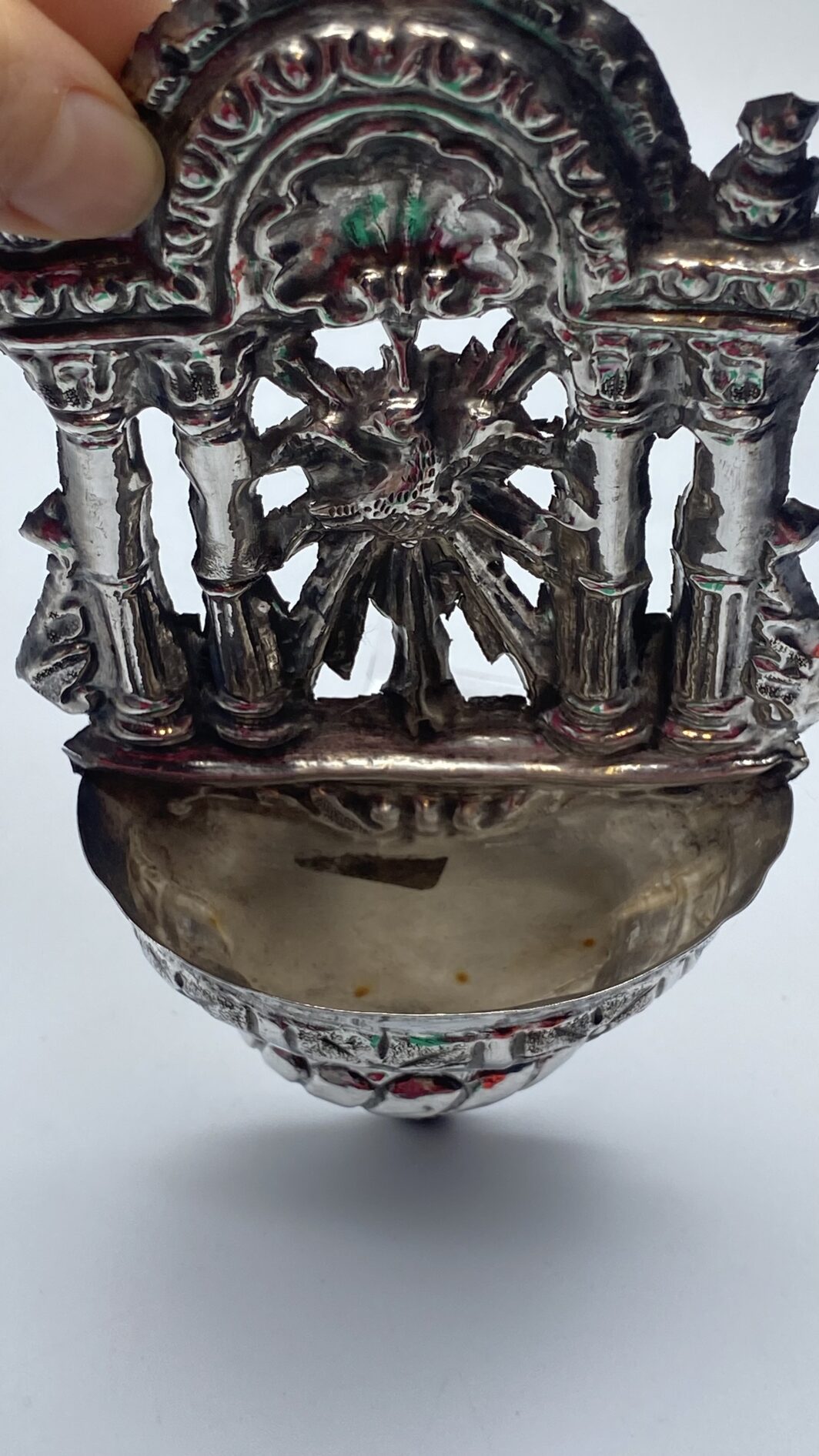 STRAORDINARIA ACQUASANTIERA IN ARGENTO. NAPOLI, FINE ‘700 - immagine 11