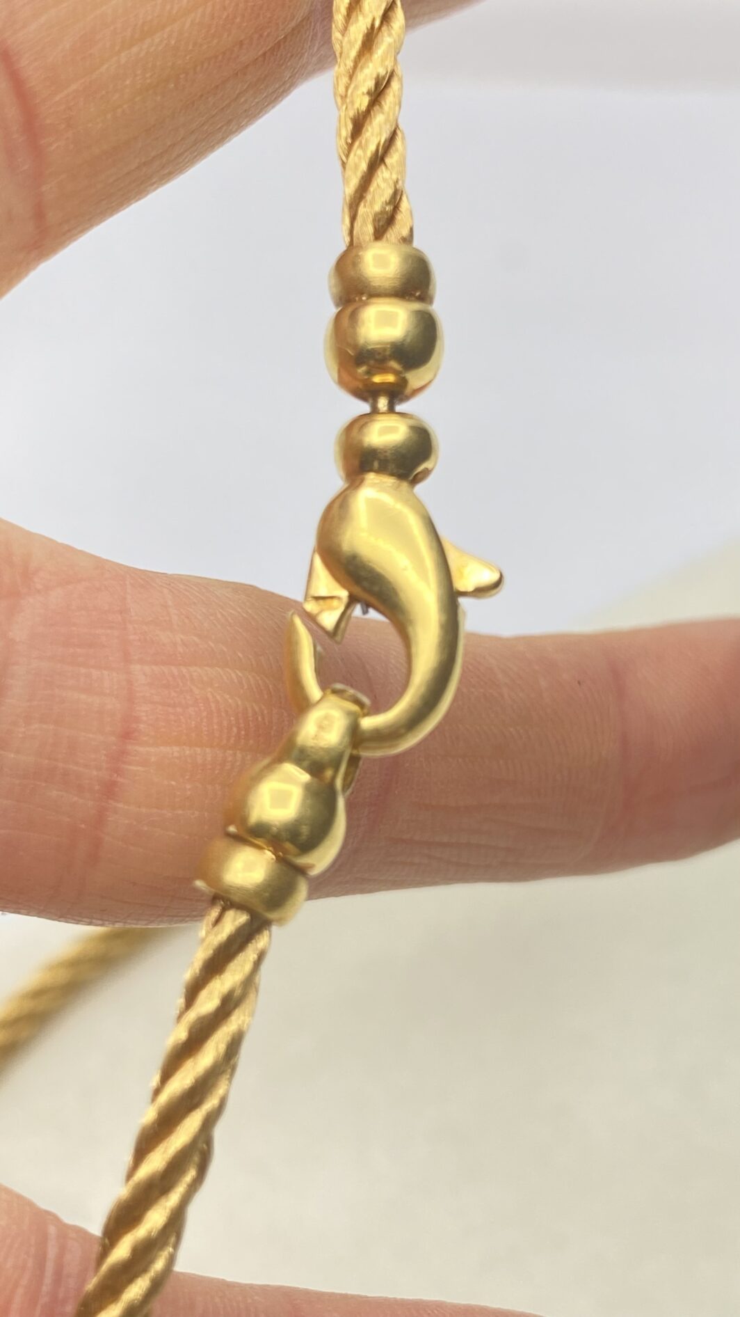 COLLIER CON CUORE DI BRILLANTI, TUTTO IN ORO 18 KT. OREFICERIA VINTAGE ANNI ‘80. - immagine 5