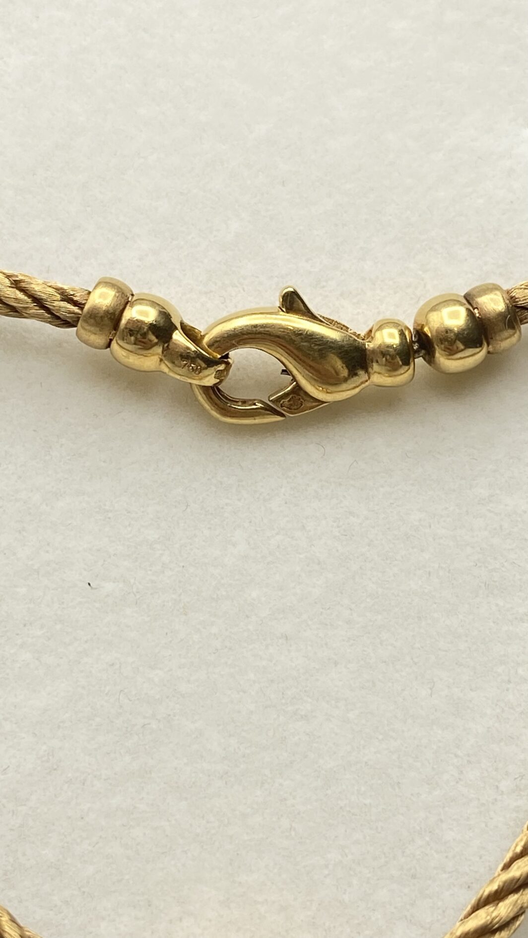 COLLIER CON CUORE DI BRILLANTI, TUTTO IN ORO 18 KT. OREFICERIA VINTAGE ANNI ‘80. - immagine 13