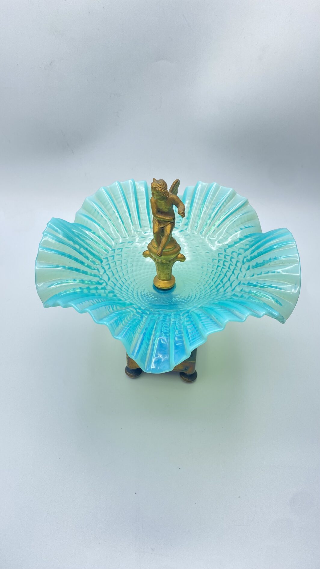 CENTROTAVOLA IN BRONZO DORATO E OPALINE. FRANCIA, SECONDA METÀ DEL XIX sec. - immagine 4