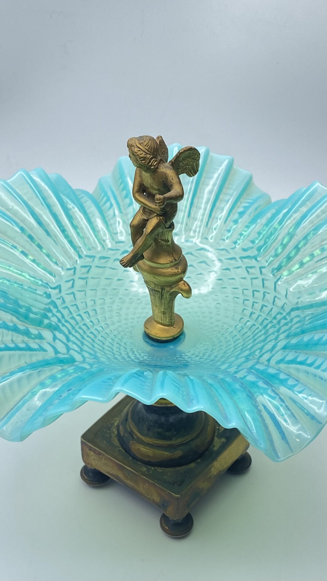 CENTROTAVOLA IN BRONZO DORATO E OPALINE. FRANCIA, SECONDA METÀ DEL XIX sec. - immagine 6