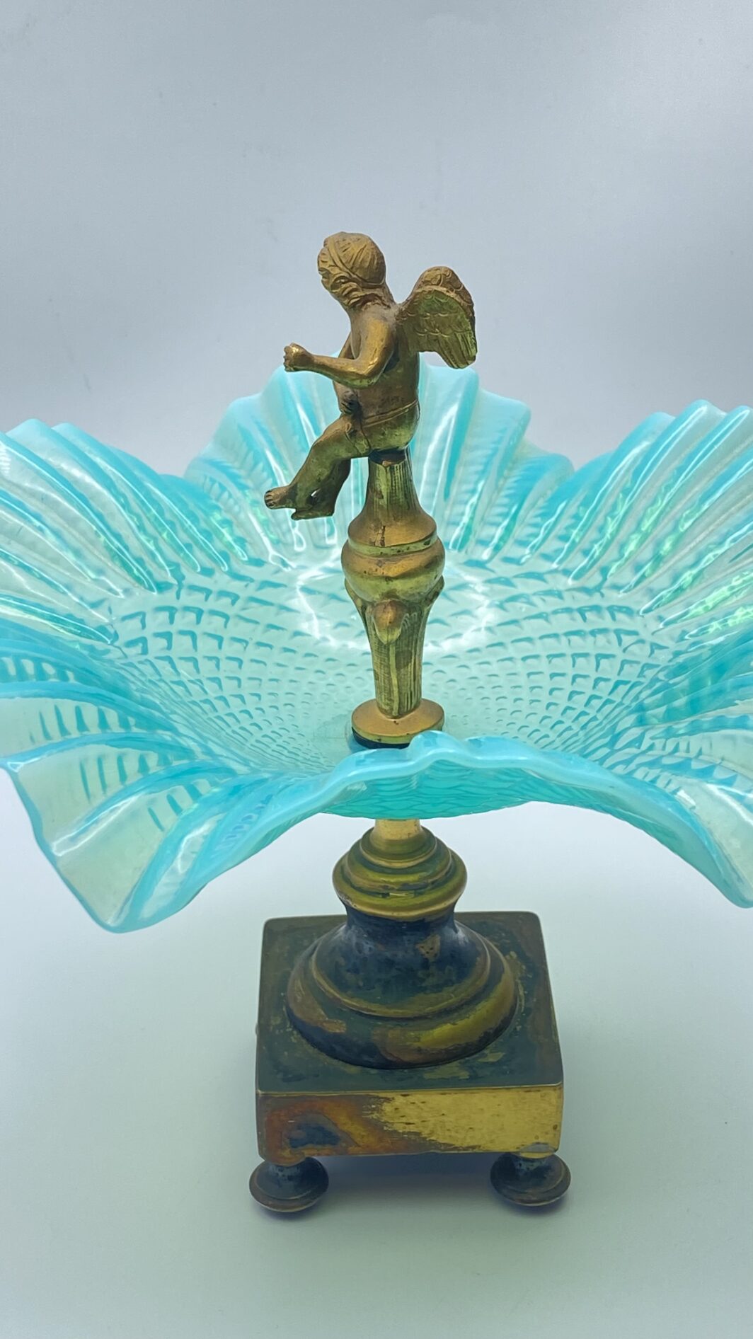 CENTROTAVOLA IN BRONZO DORATO E OPALINE. FRANCIA, SECONDA METÀ DEL XIX sec. - immagine 8