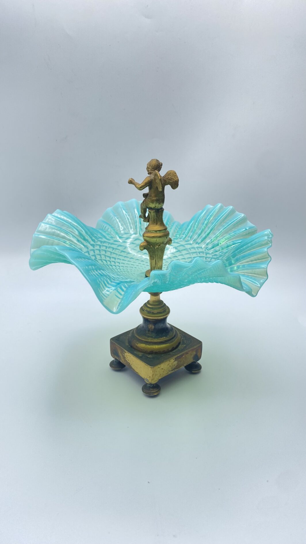 CENTROTAVOLA IN BRONZO DORATO E OPALINE. FRANCIA, SECONDA METÀ DEL XIX sec. - immagine 12