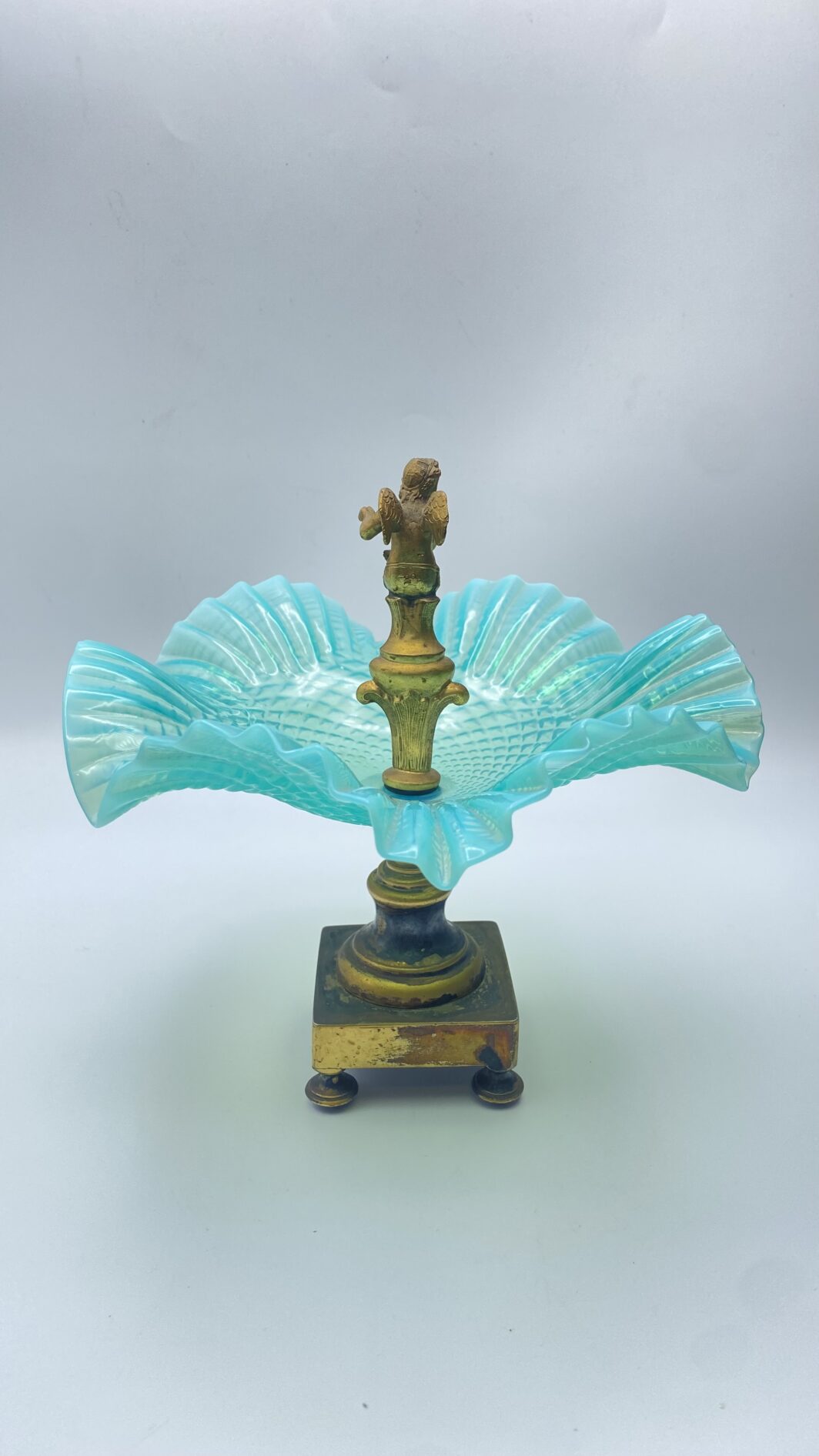 CENTROTAVOLA IN BRONZO DORATO E OPALINE. FRANCIA, SECONDA METÀ DEL XIX sec. - immagine 11