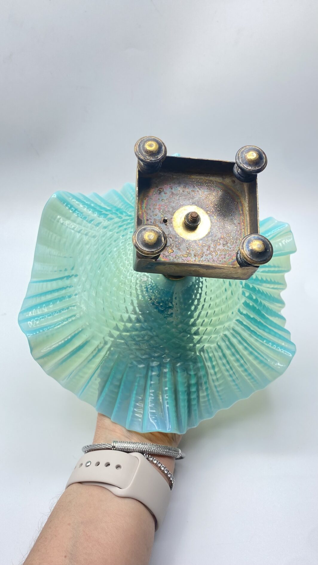 CENTROTAVOLA IN BRONZO DORATO E OPALINE. FRANCIA, SECONDA METÀ DEL XIX sec. - immagine 19