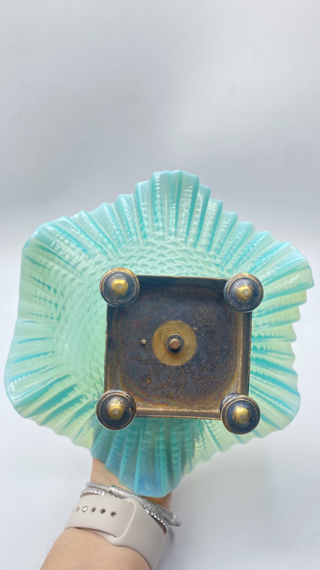 CENTROTAVOLA IN BRONZO DORATO E OPALINE. FRANCIA, SECONDA METÀ DEL XIX sec. - immagine 22
