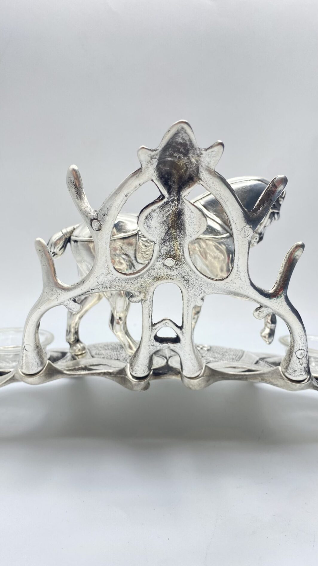 CALAMAIO ART NOUVEAU IN BRONZO ARGENTATO. FINE XIX sec. - immagine 15