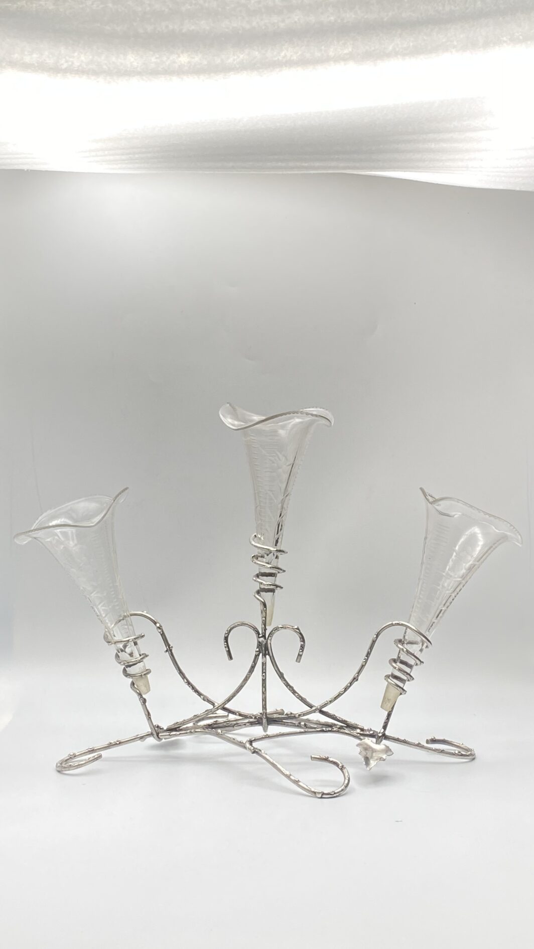 EPERGNE IN SHEFFIELD E CRISTALLO. EPOCA VITTORIANA, XIX sec. - immagine 28