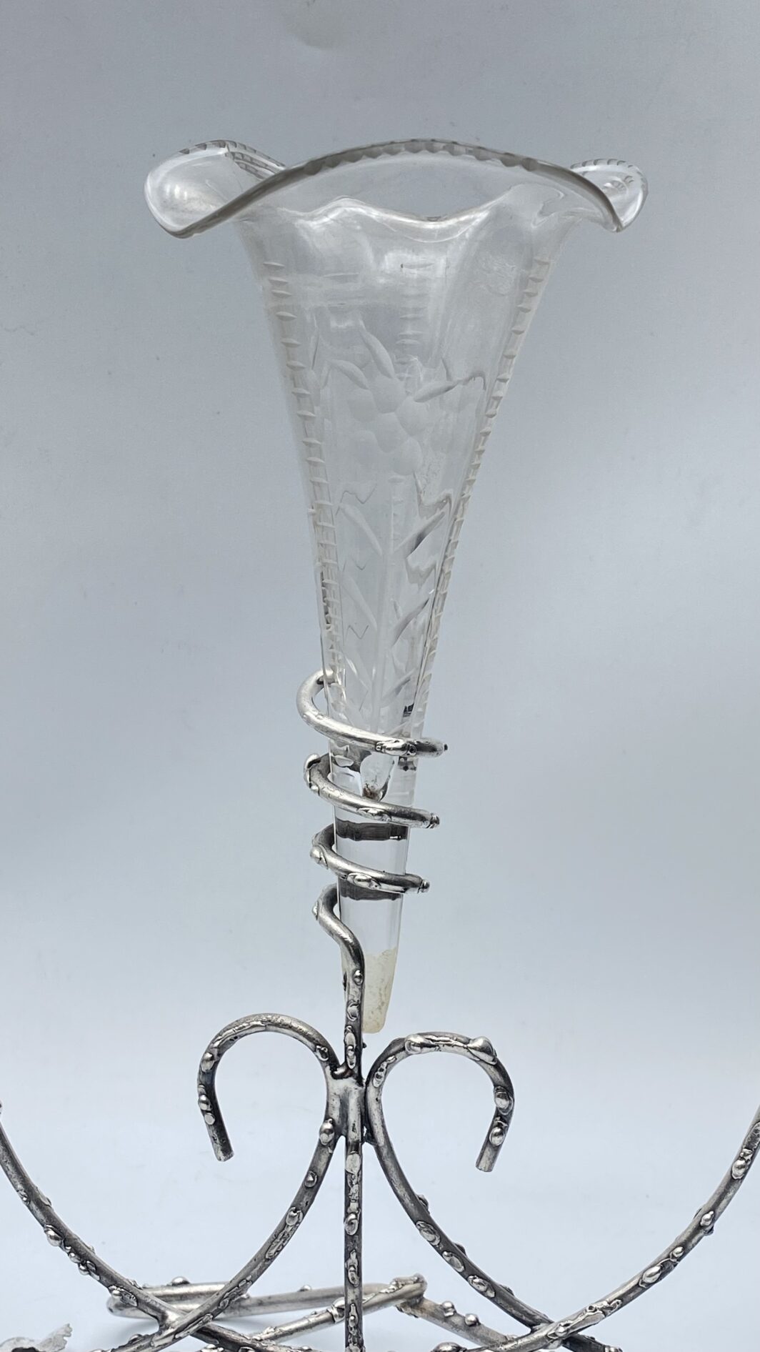 EPERGNE IN SHEFFIELD E CRISTALLO. EPOCA VITTORIANA, XIX sec. - immagine 29