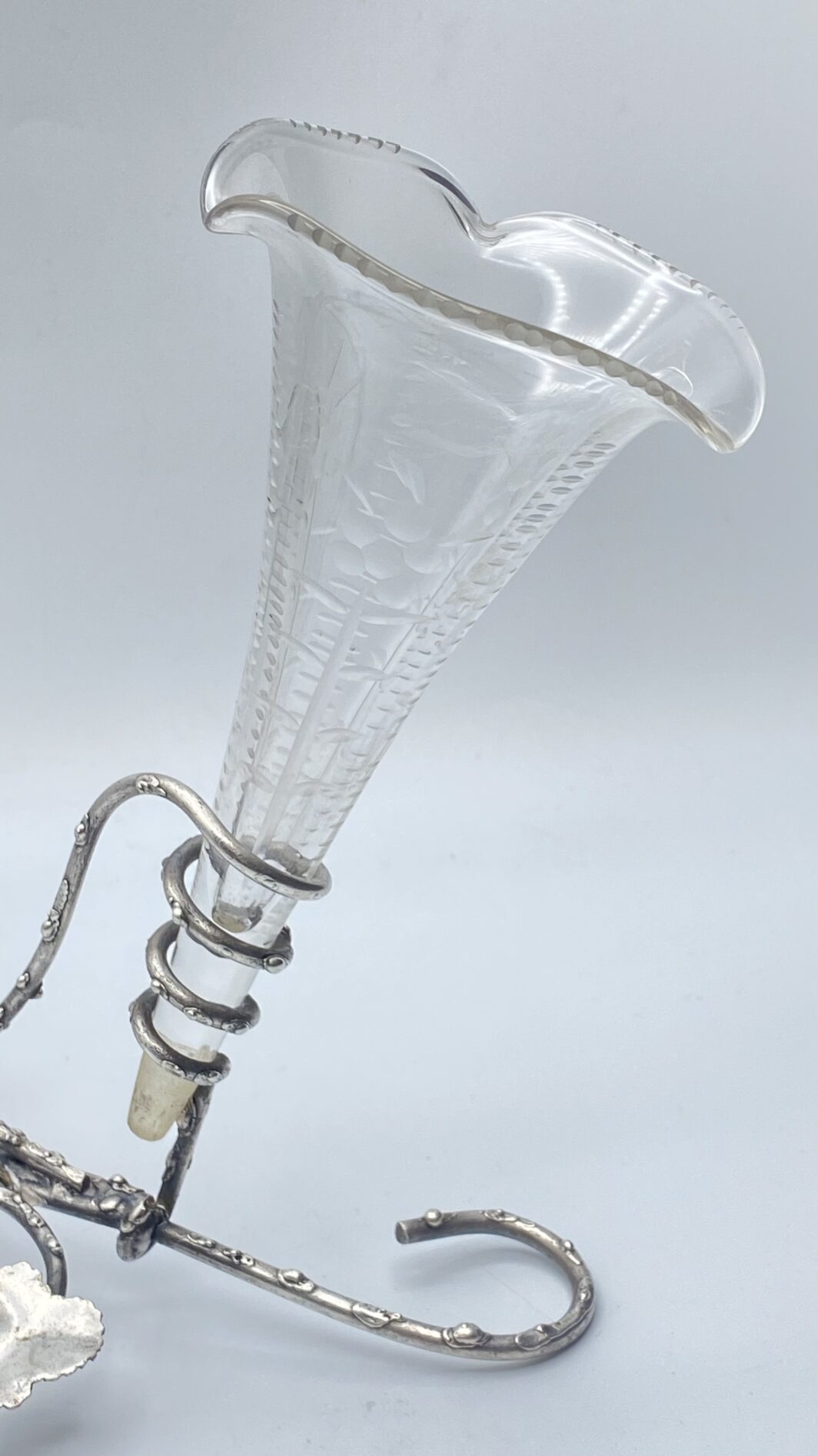 EPERGNE IN SHEFFIELD E CRISTALLO. EPOCA VITTORIANA, XIX sec. - immagine 23
