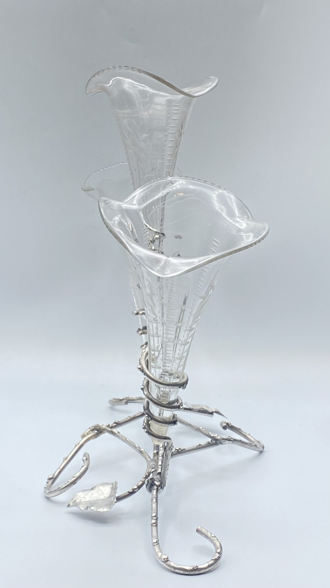 EPERGNE IN SHEFFIELD E CRISTALLO. EPOCA VITTORIANA, XIX sec. - immagine 19
