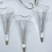 RAFFINATA EPERGNE IN SHEFFIELD E CRISTALLO. EPOCA VITTORIANA, XIX sec. - immagine 17