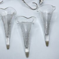 RAFFINATA EPERGNE IN SHEFFIELD E CRISTALLO. EPOCA VITTORIANA, XIX sec. - immagine 18
