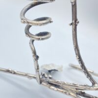 RAFFINATA EPERGNE IN SHEFFIELD E CRISTALLO. EPOCA VITTORIANA, XIX sec. - immagine 3
