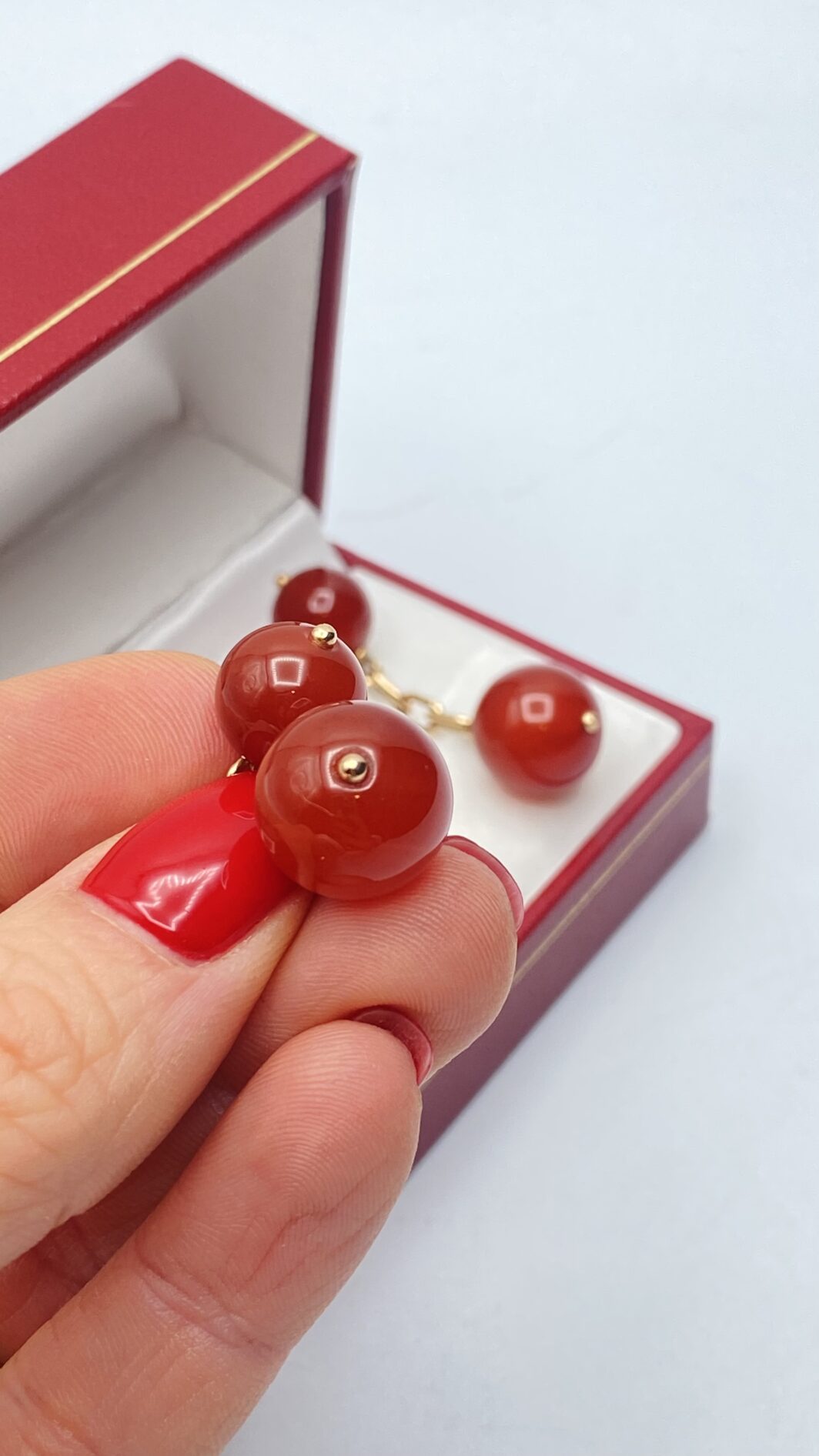 GEMELLI IN ORO 18KT E CORNIOLE. VINTAGE ANNI ‘40 - immagine 7