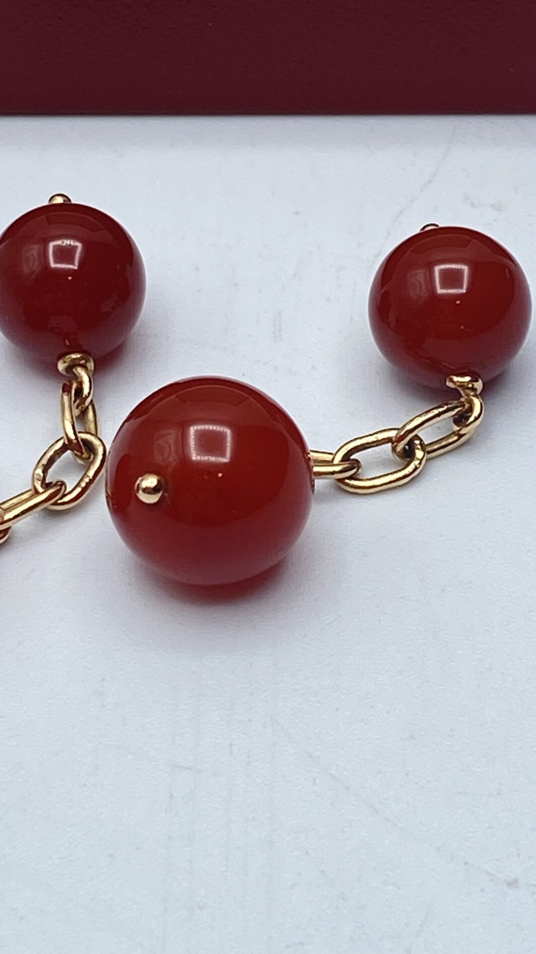GEMELLI IN ORO 18KT E CORNIOLE. VINTAGE ANNI ‘40 - immagine 5