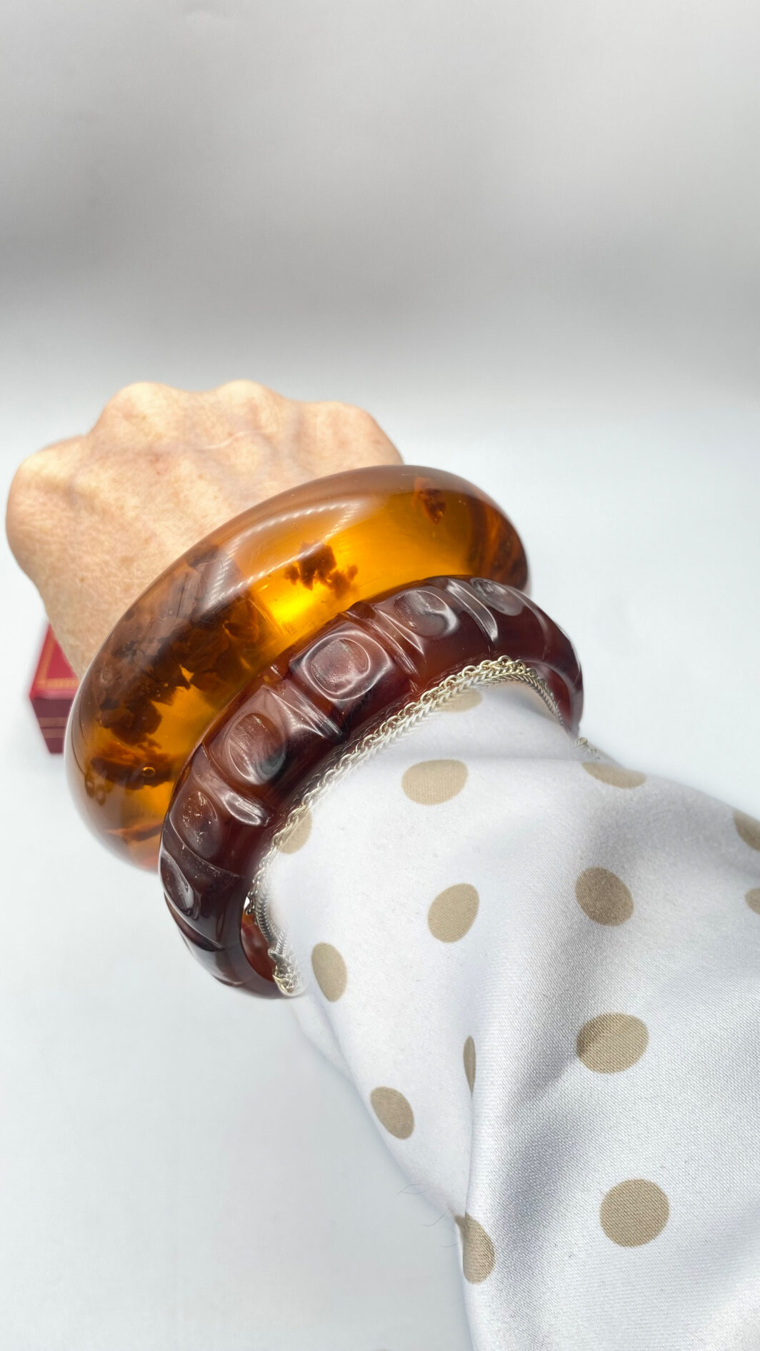 BRACCIALE IN BACHELITE EFFETTO AMBRA. VINTAGE ANNI ‘30 - immagine 7
