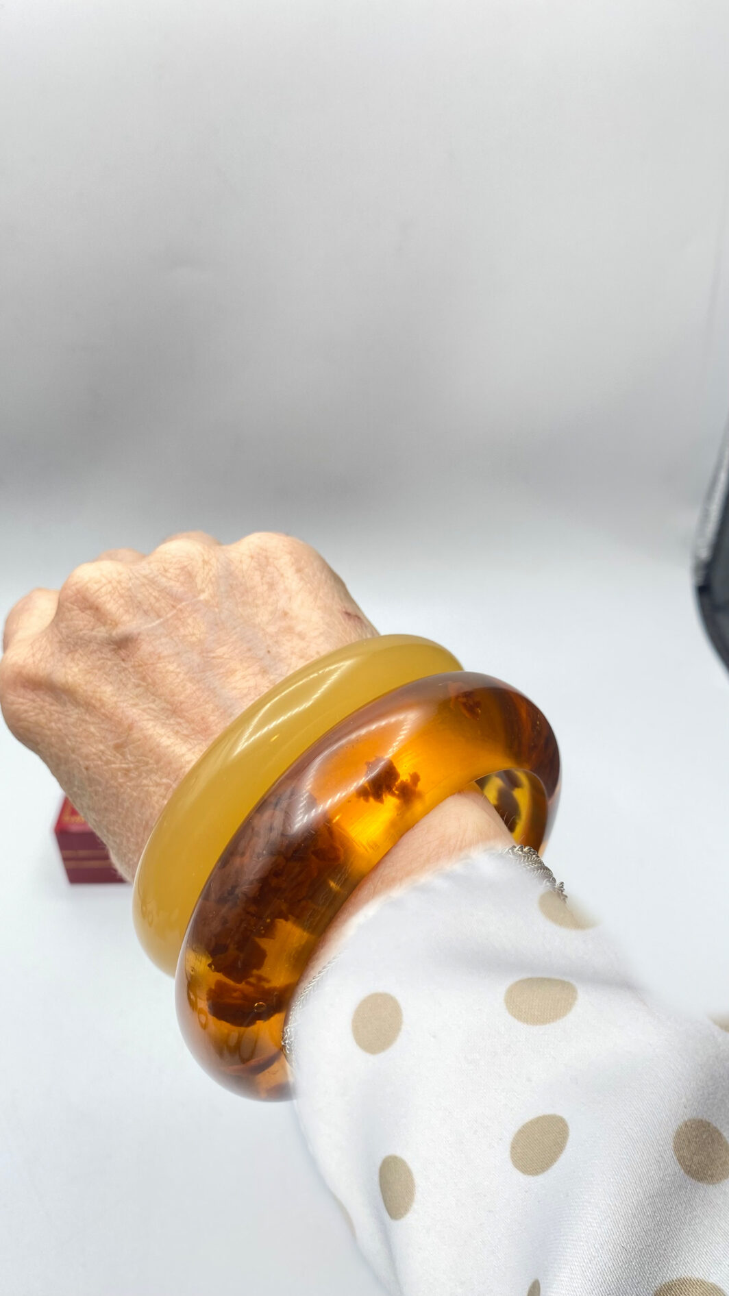 BRACCIALE IN BACHELITE APPLE JUICE. VINTAGE ANNI ‘30. - immagine 5