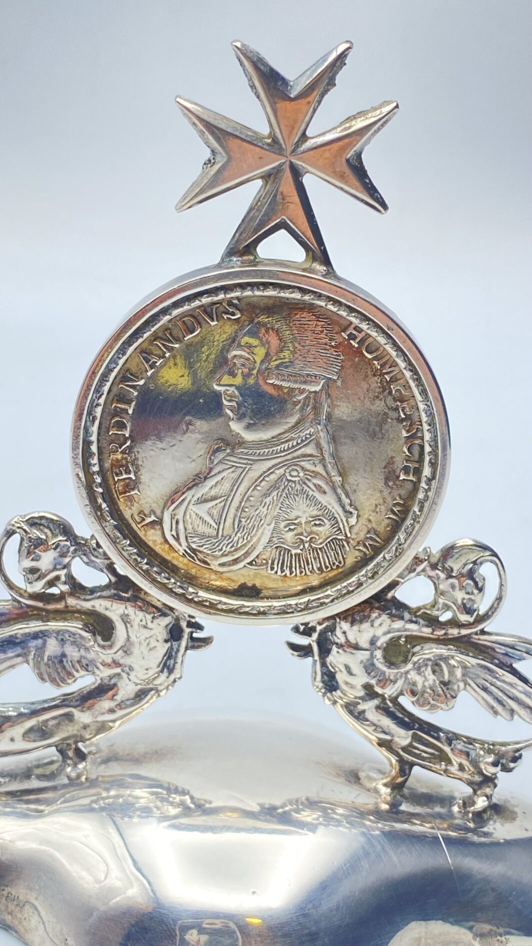 FERMACARTE IN ARGENTO CON CROCE DI MALTA. PRIMA METÀ DEL XIX sec. - immagine 6